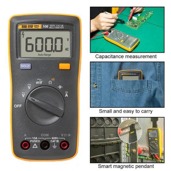 Fluke Fluke-106 ดิจิตอลมัลติมิเตอร์ Handheld Digital Easily Carried mini Multimeter